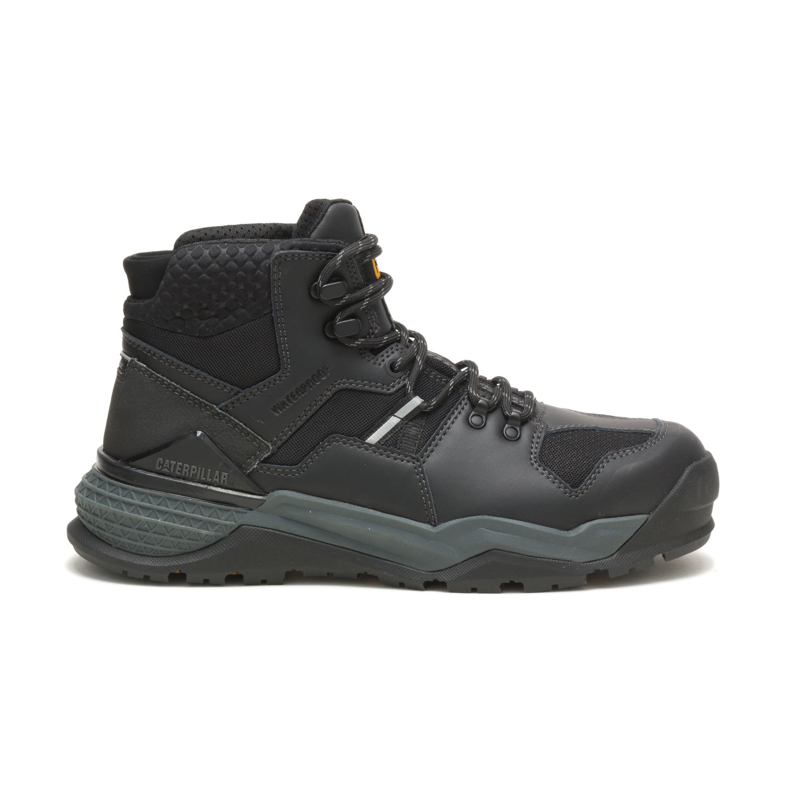 Caterpillar Men's Provoke Mid Waterproof Alloy Toe Work Boots Black CAT-45329